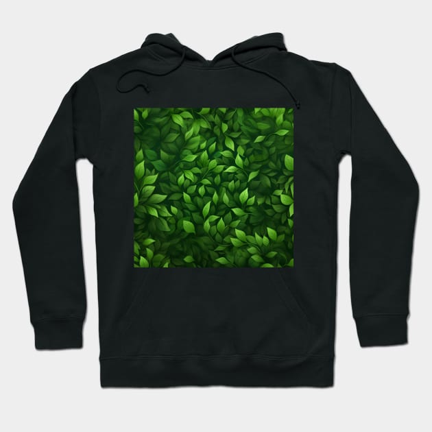 green leaves pattern Hoodie by in leggings